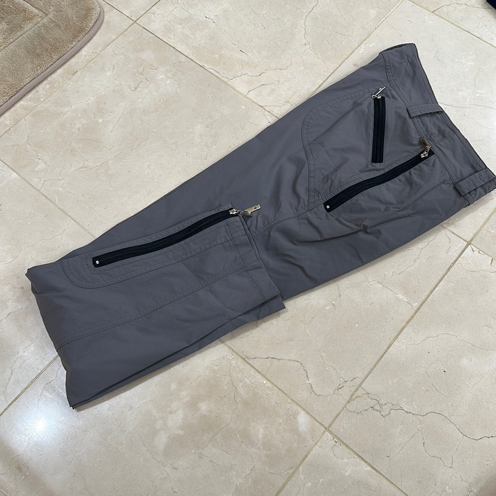 ANATOMIE Susan skinny ankle pant dk grey,black zipper accents excellent cond